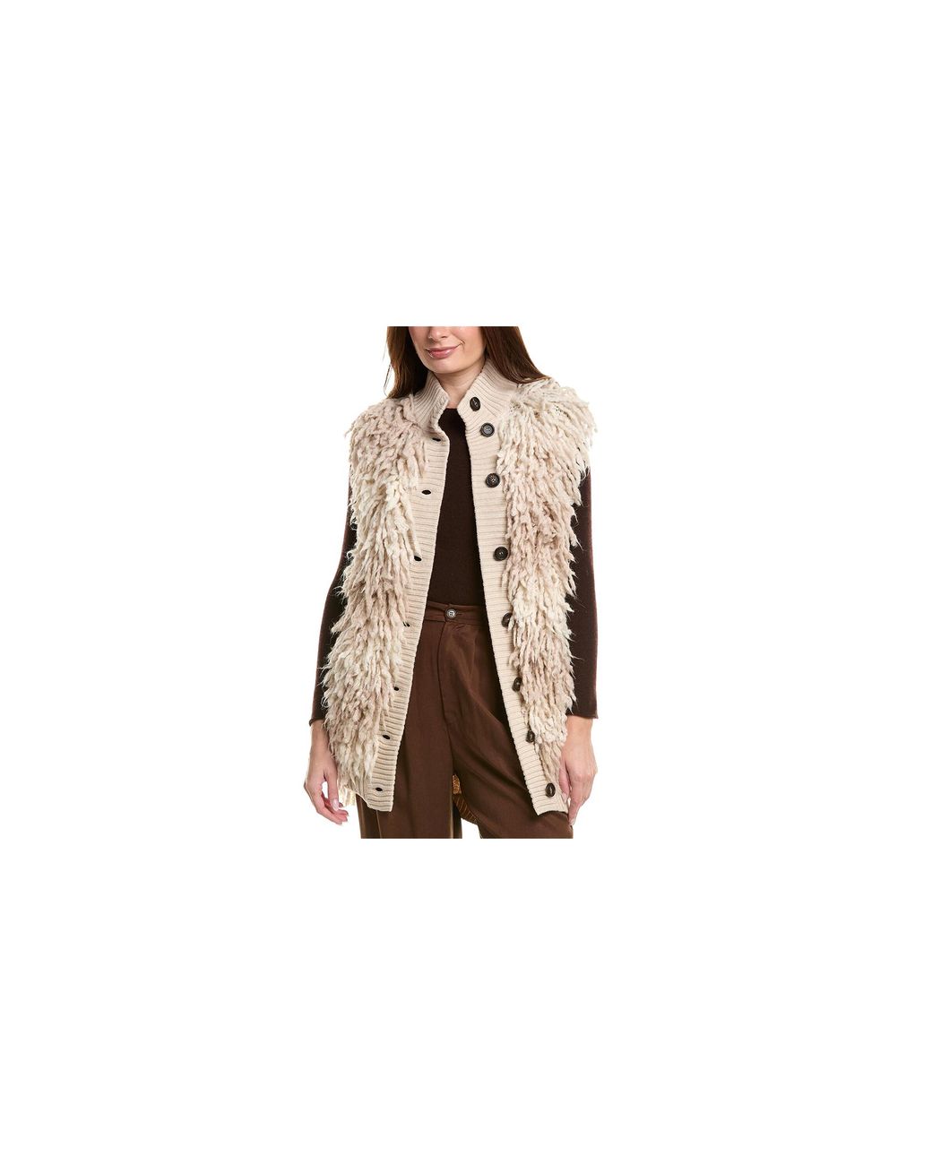 Brunello Cucinelli Black Textured Knit Buttoned Vest Brun829"