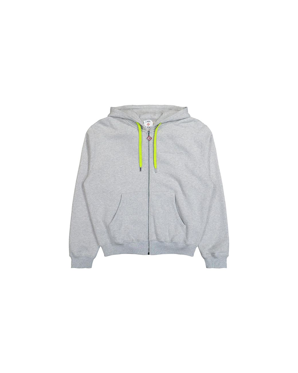 Casablanca Black Cashmere Blend Zip Up Hooded Sweatshirt Marble" Sp26 Jtp 458 01" for men