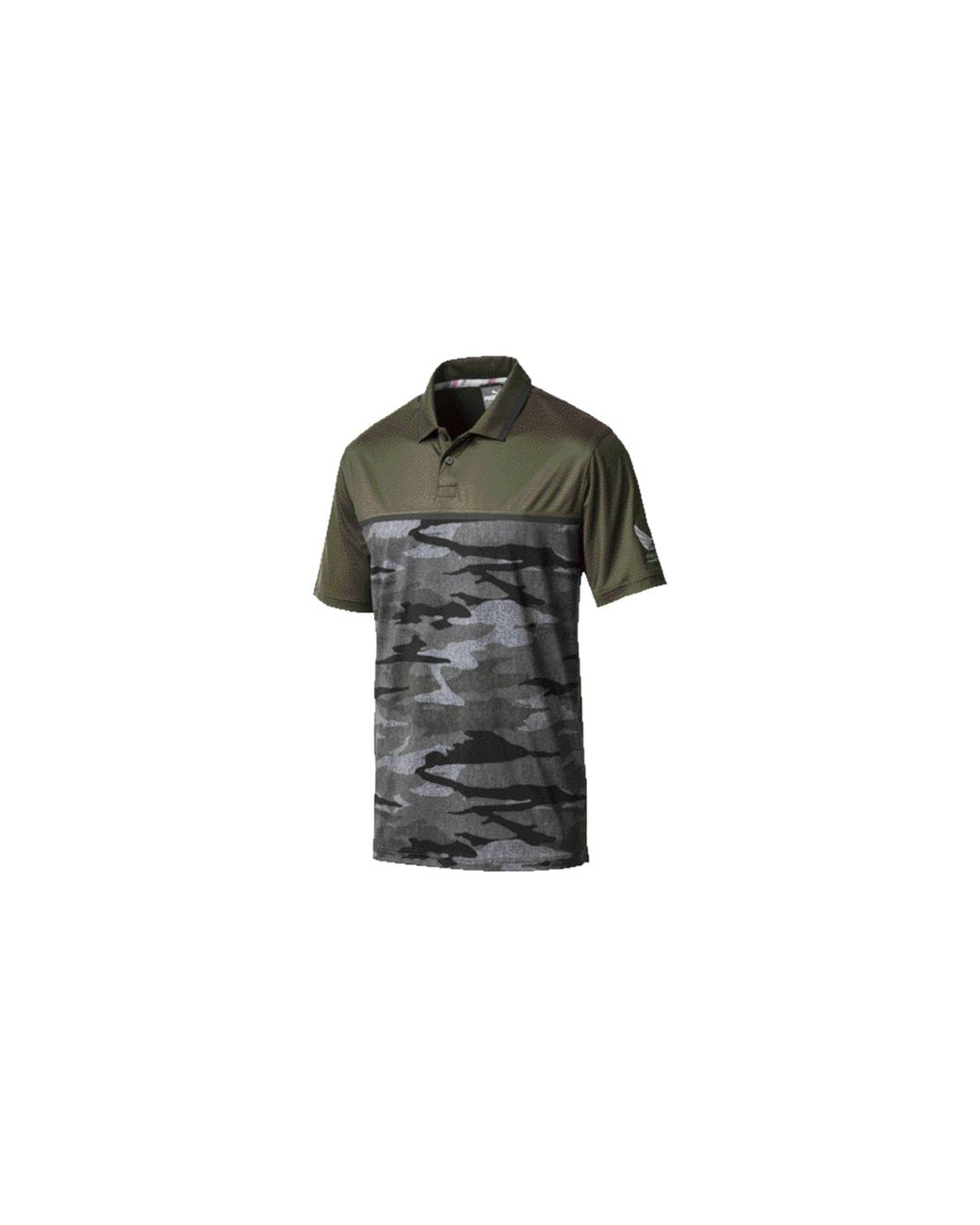 PUMA Black Volition Air Strike Polo Forest Night Camo" 576108 03" for men