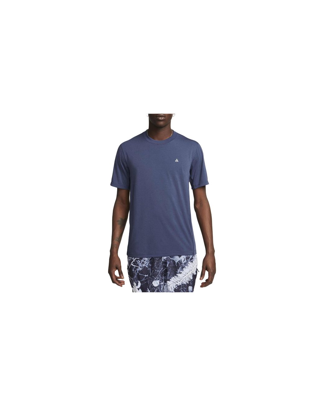 Nike Blue Acg 'Goat Rocks' Dri-Fit Adv Uv Short-Sleeve Top "Thunder Summit" Fn8411 437" for men