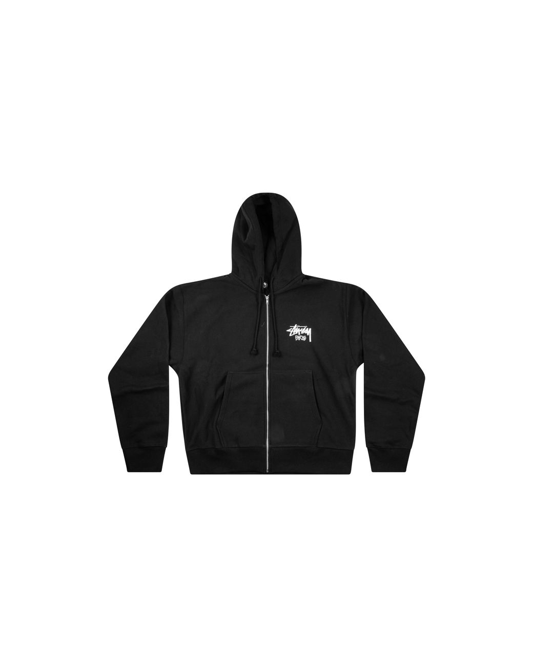 Stussy Black Paris Zip Up Hoodie Stus293" for men