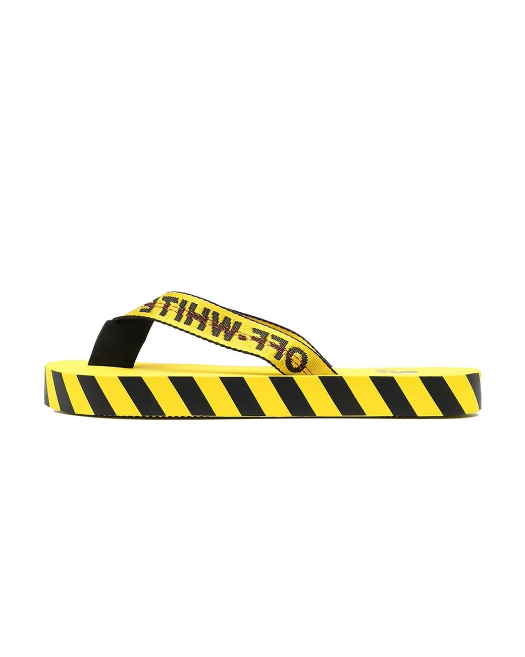 Off-White c/o Virgil Abloh Yellow Industrial Flip Flops Ss21" Omic002R21Mat0021810" for men