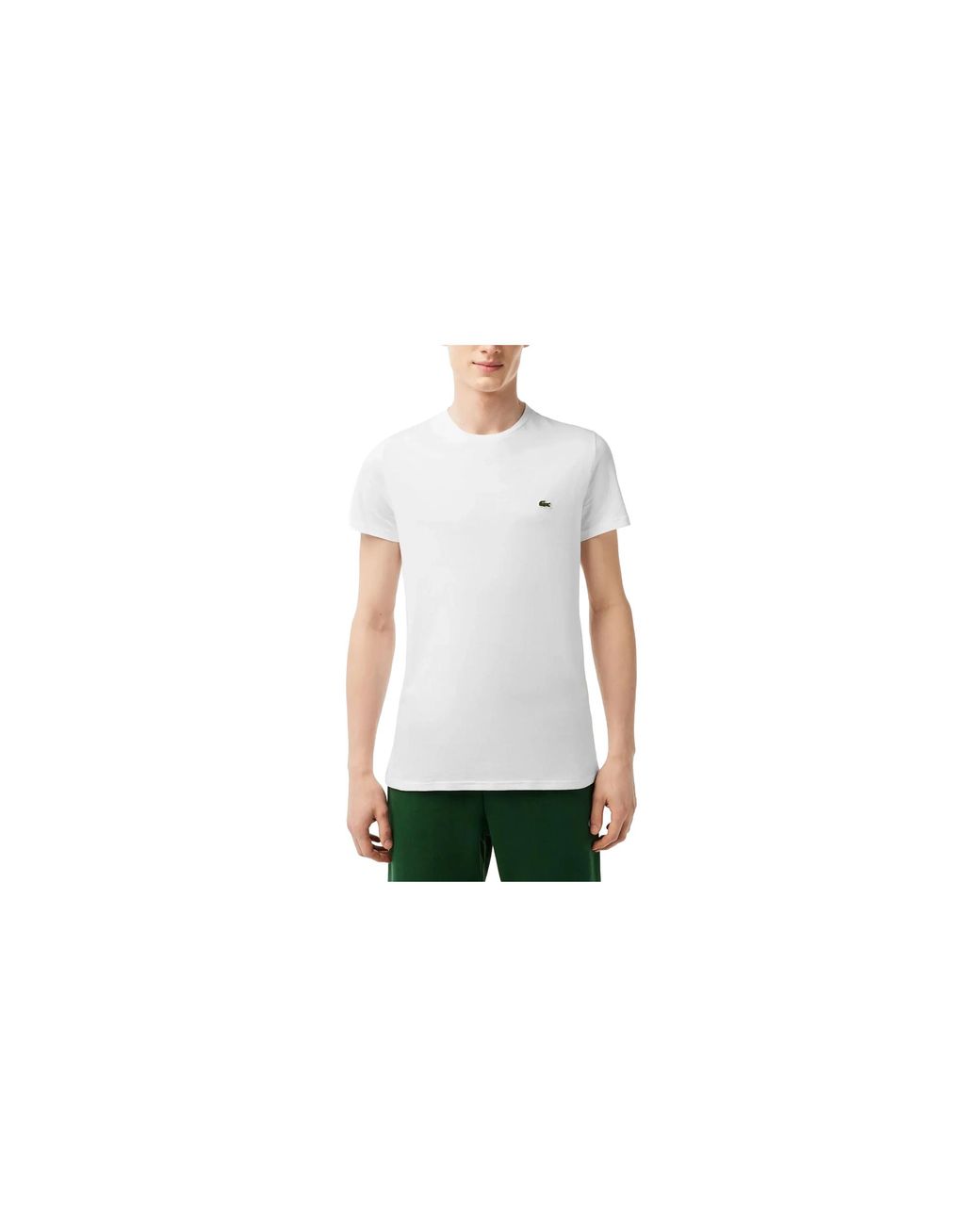 Lacoste Black Crew Neck Pima Cotton Jersey T-Shirt Th6709 001" for men