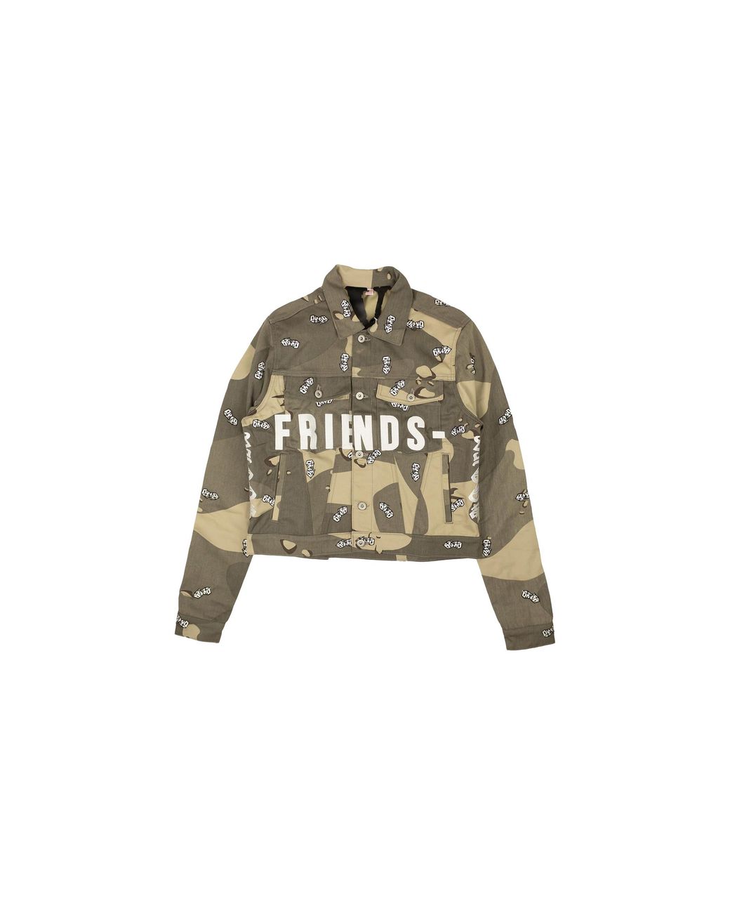 Vlone(GOAT) Black Dice Denim Jacket Friends Desert Denim Jacket" for men