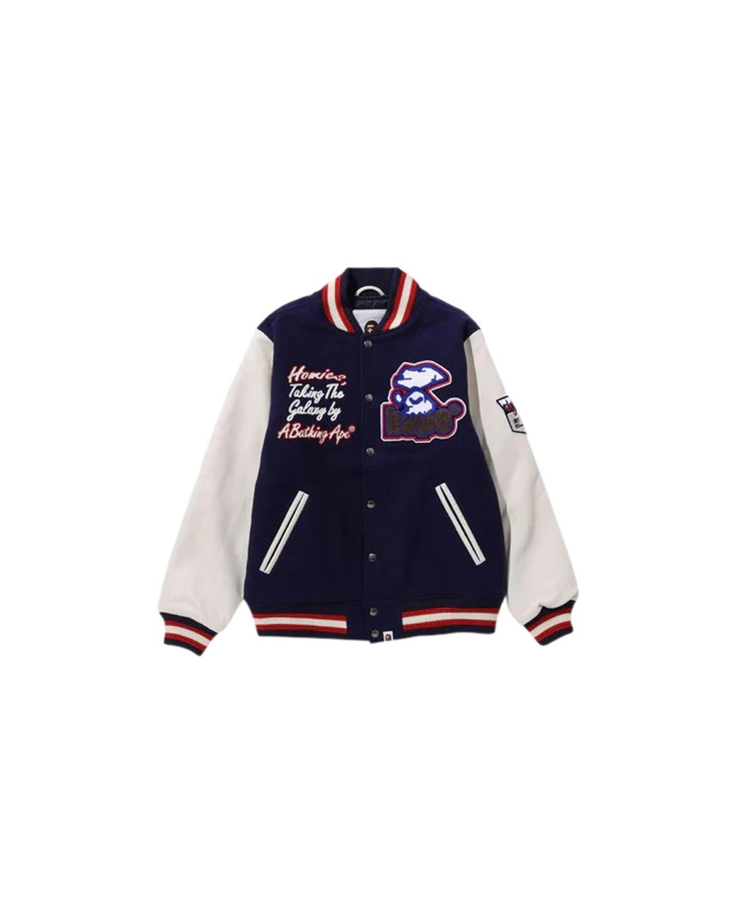 A Bathing Ape Blue Varsity Jacket 001Hjj801006 Mnvy" for men
