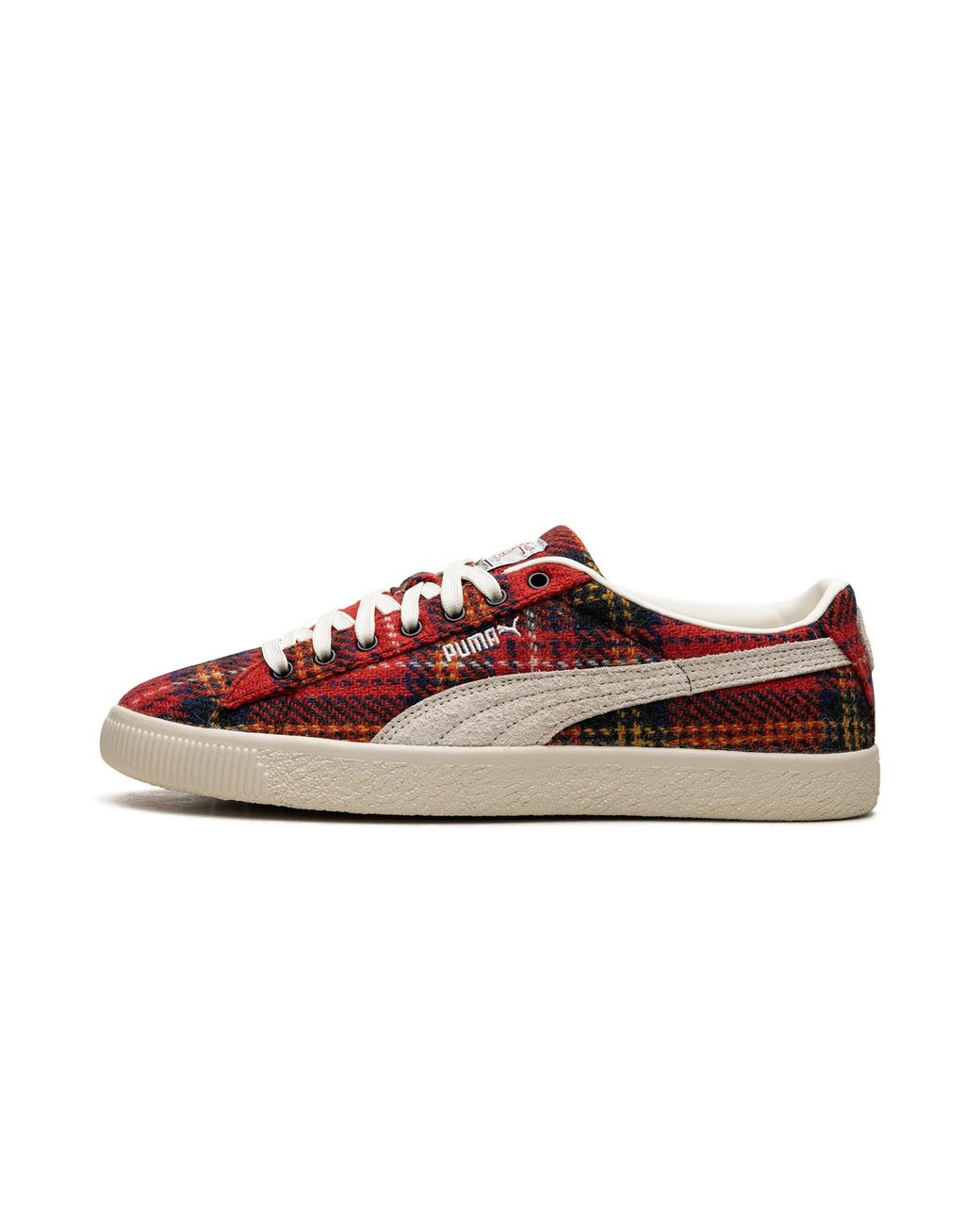 PUMA Red Suede Vtg Harris Tweed "Frosted Ivory 393219 01" for men