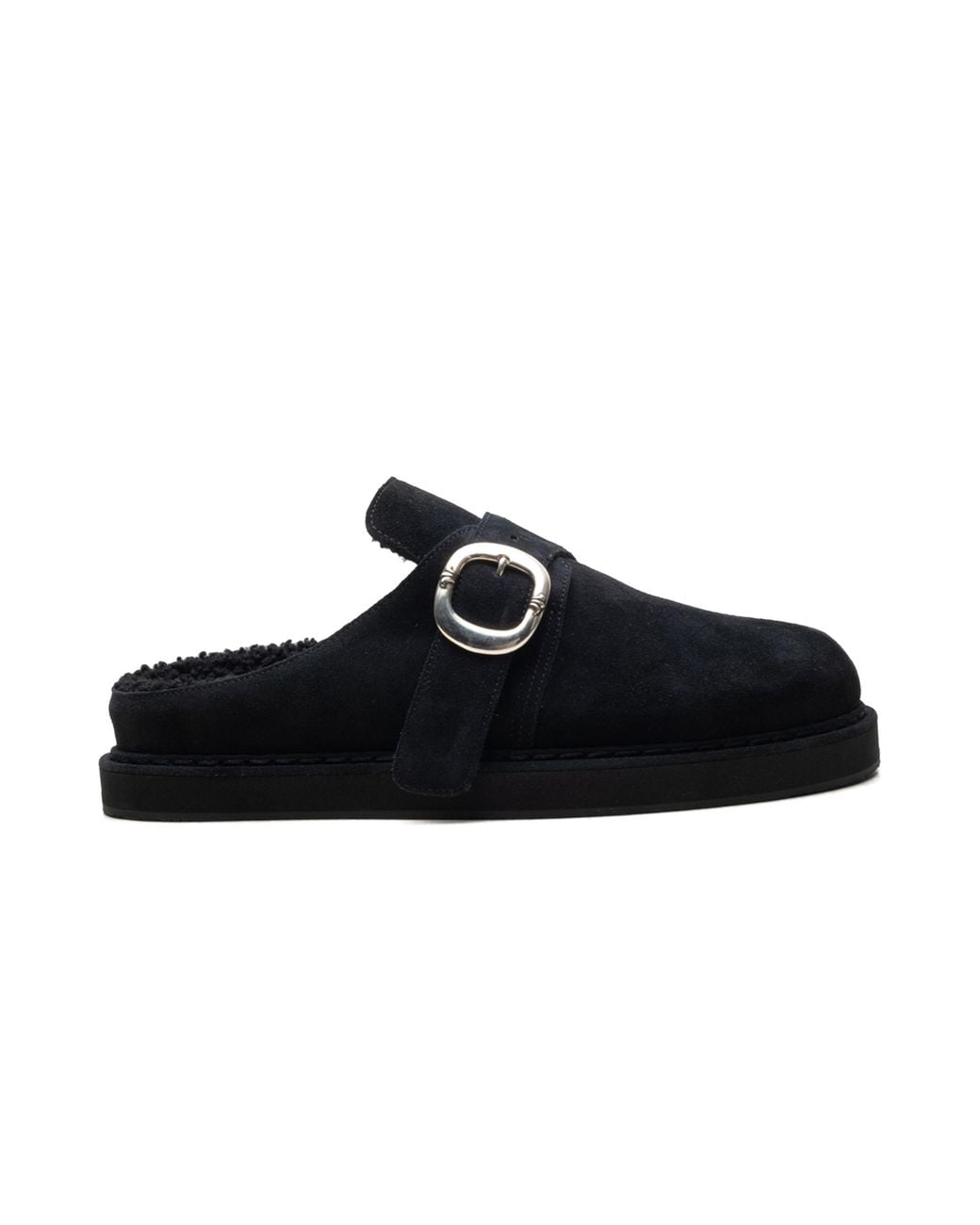 Chrome Hearts Black Suede Clogs Chrm1974" for men