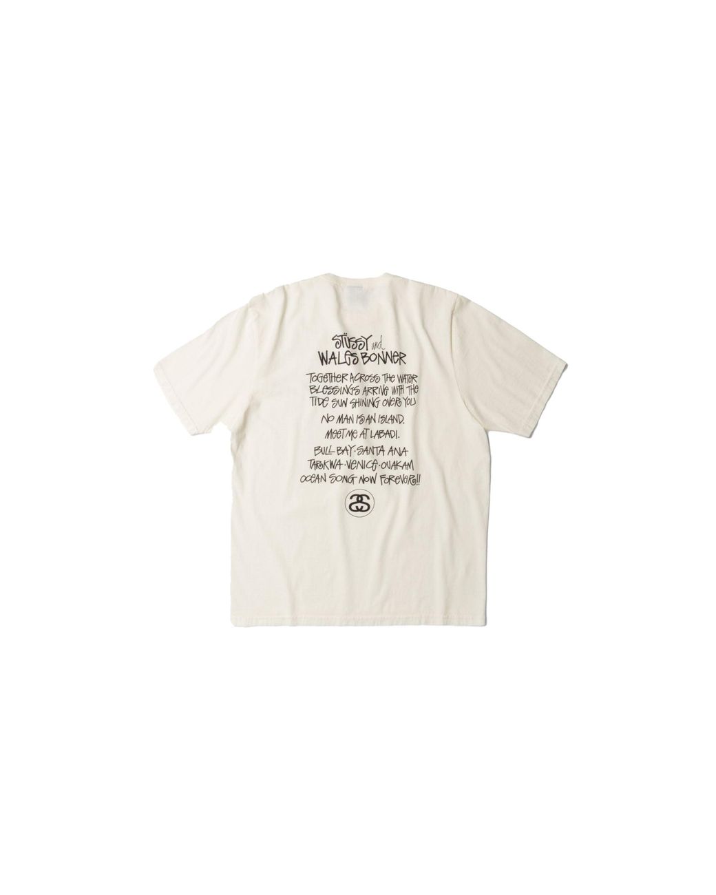 Stussy Black X Wales Bonner Ocean Song T-Shirt "Ivory" Stus55" for men