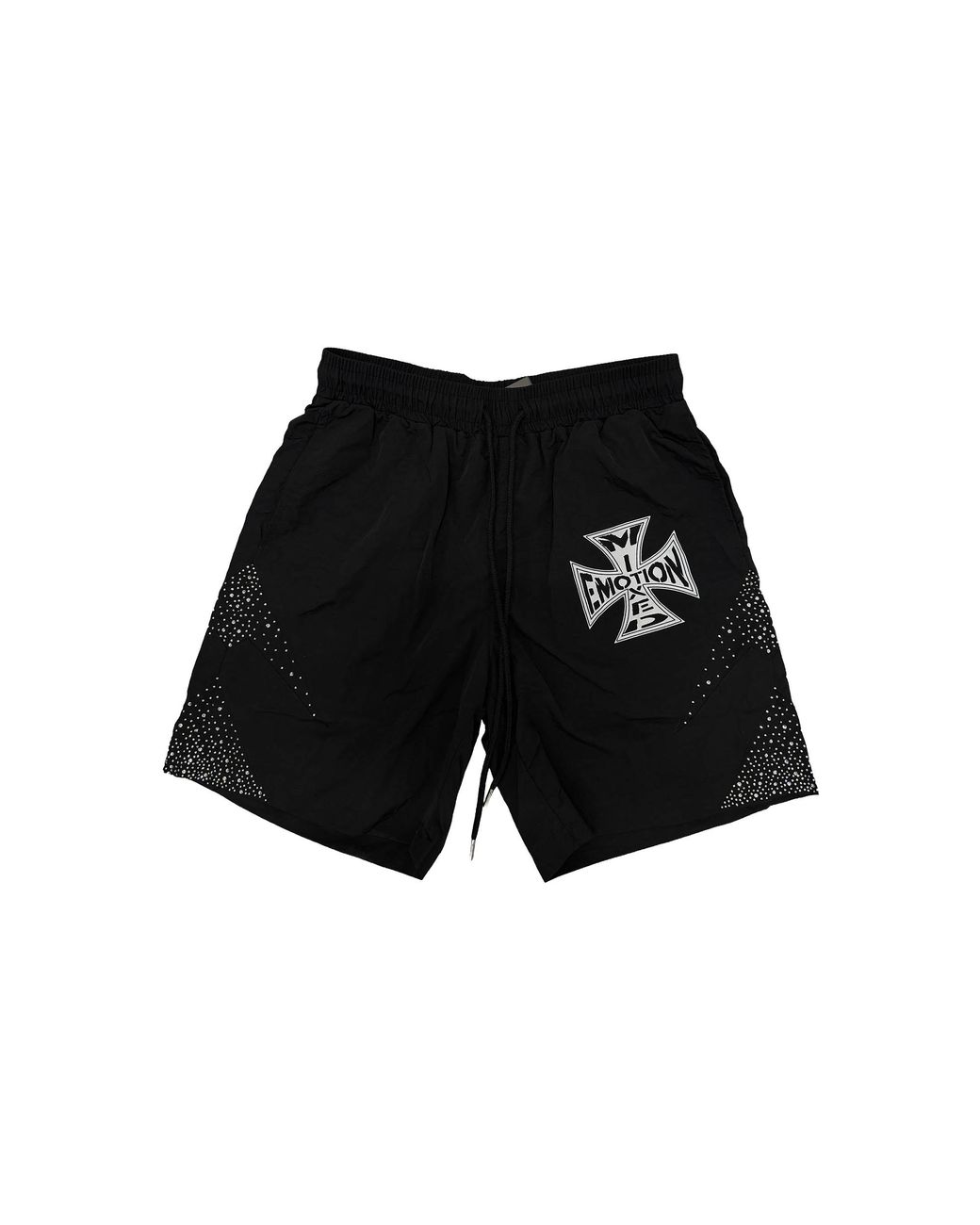 Mixed Emotions Black Classic Nylon Shorts Mixe010" for men