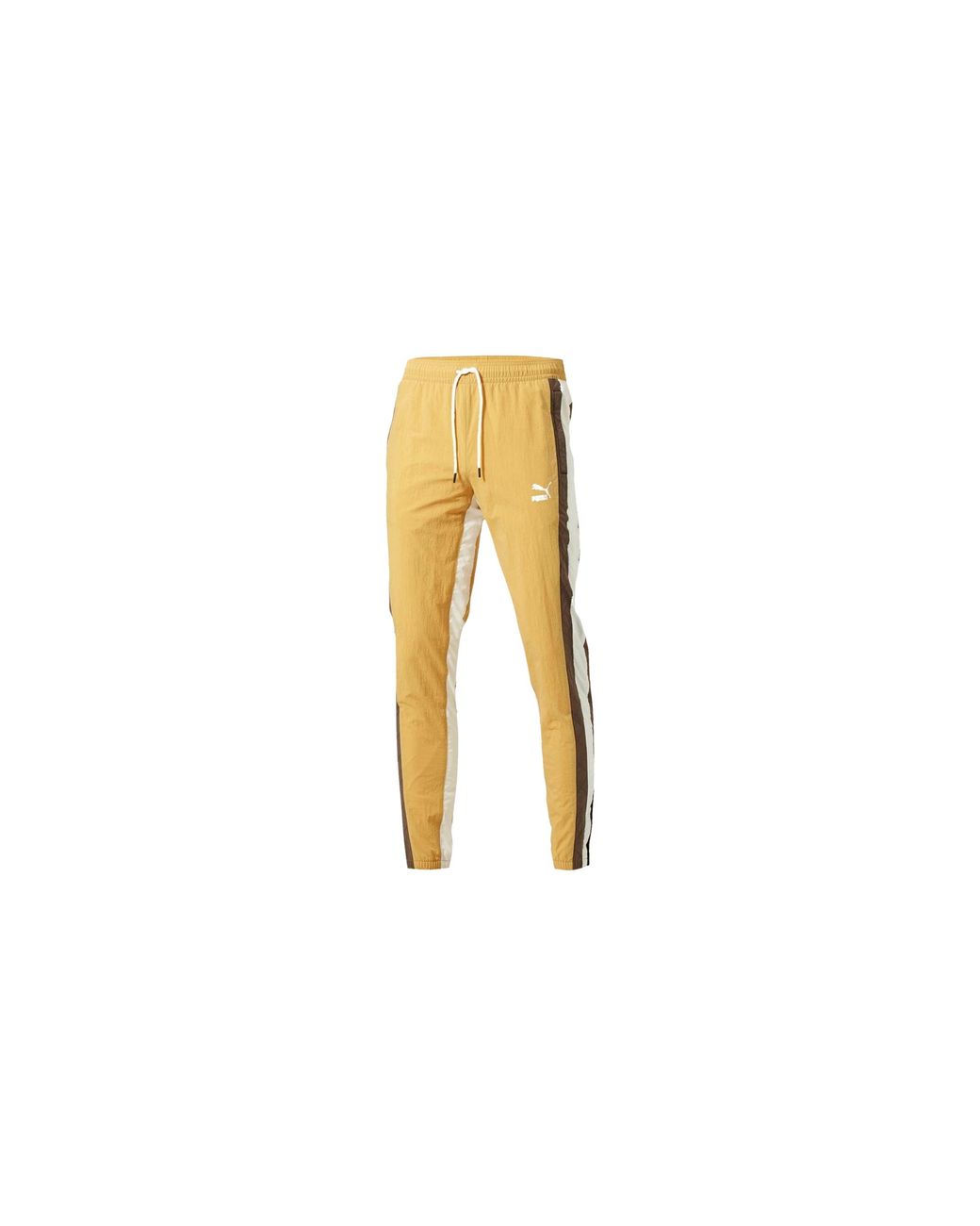 PUMA Black Lux Woven T7 Track Pants "Honey Mustard Whisper Chocolate" 578964 01" for men