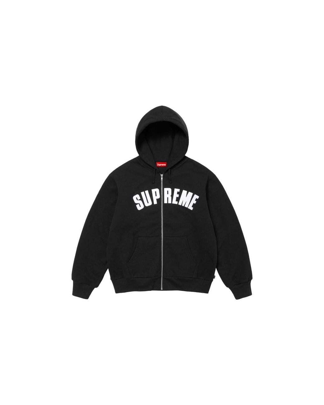 Supreme Black Arc Thermal Zip Up Hooded Sweatshirt "Fw24