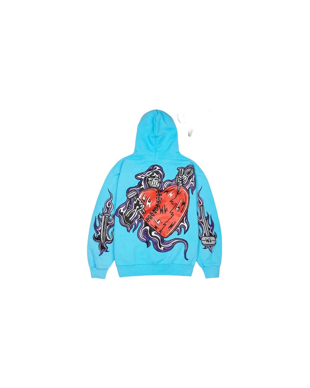 Warren Lotas Blue Broken Heart Reaper Hoodie "Baby" Wl098" for men