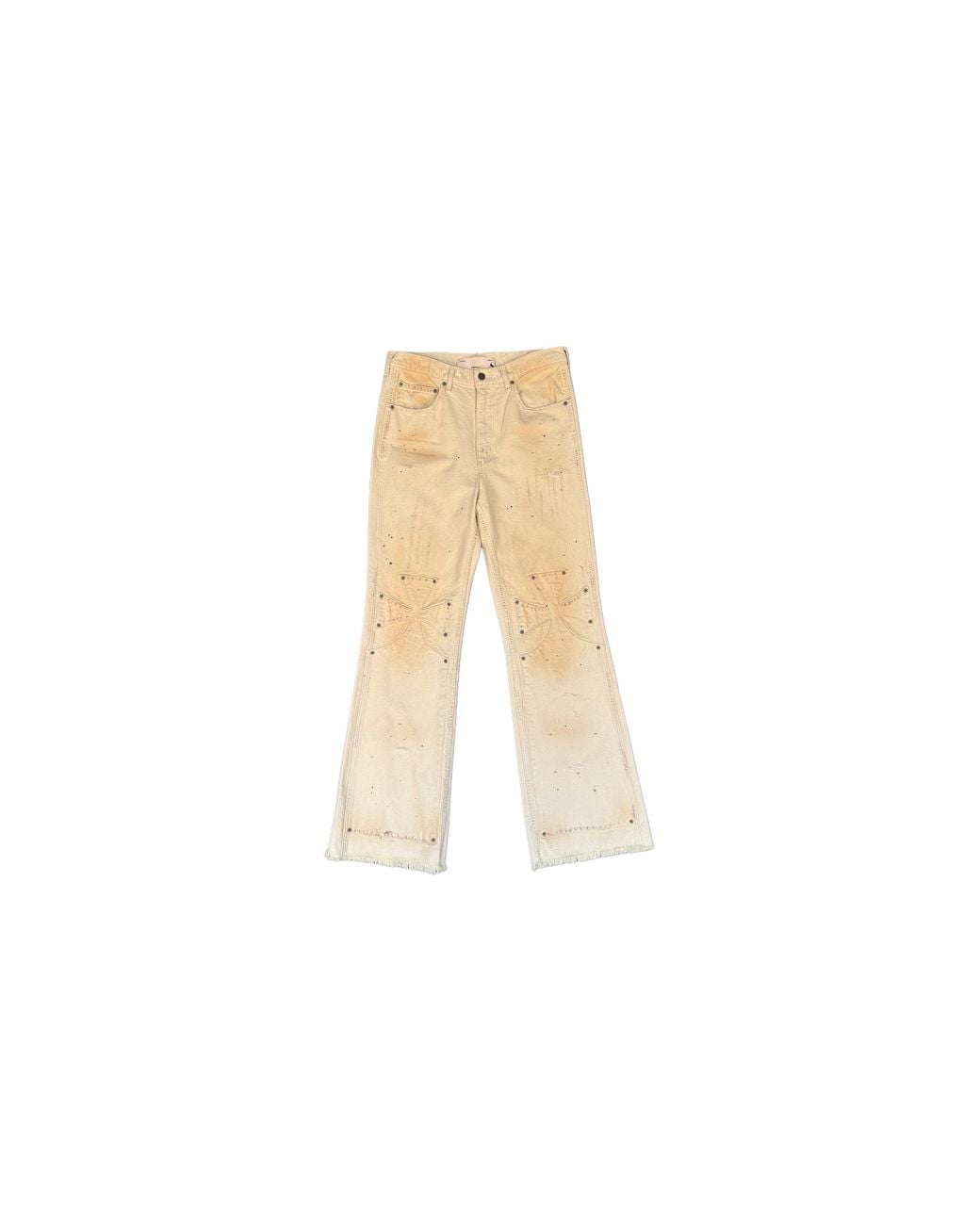 SEKRIT Black Chopper Carpenter Pants "Dirty" Ss26 Sek Pnt01 Wht" for men