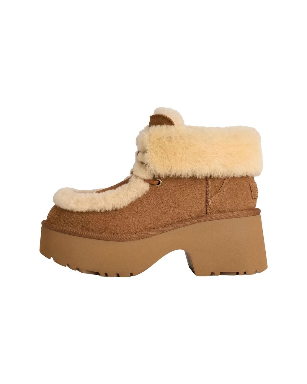 Ugg Natural Esmee Lace-Up Boots "Chestnut" Ez 1171532 Che"