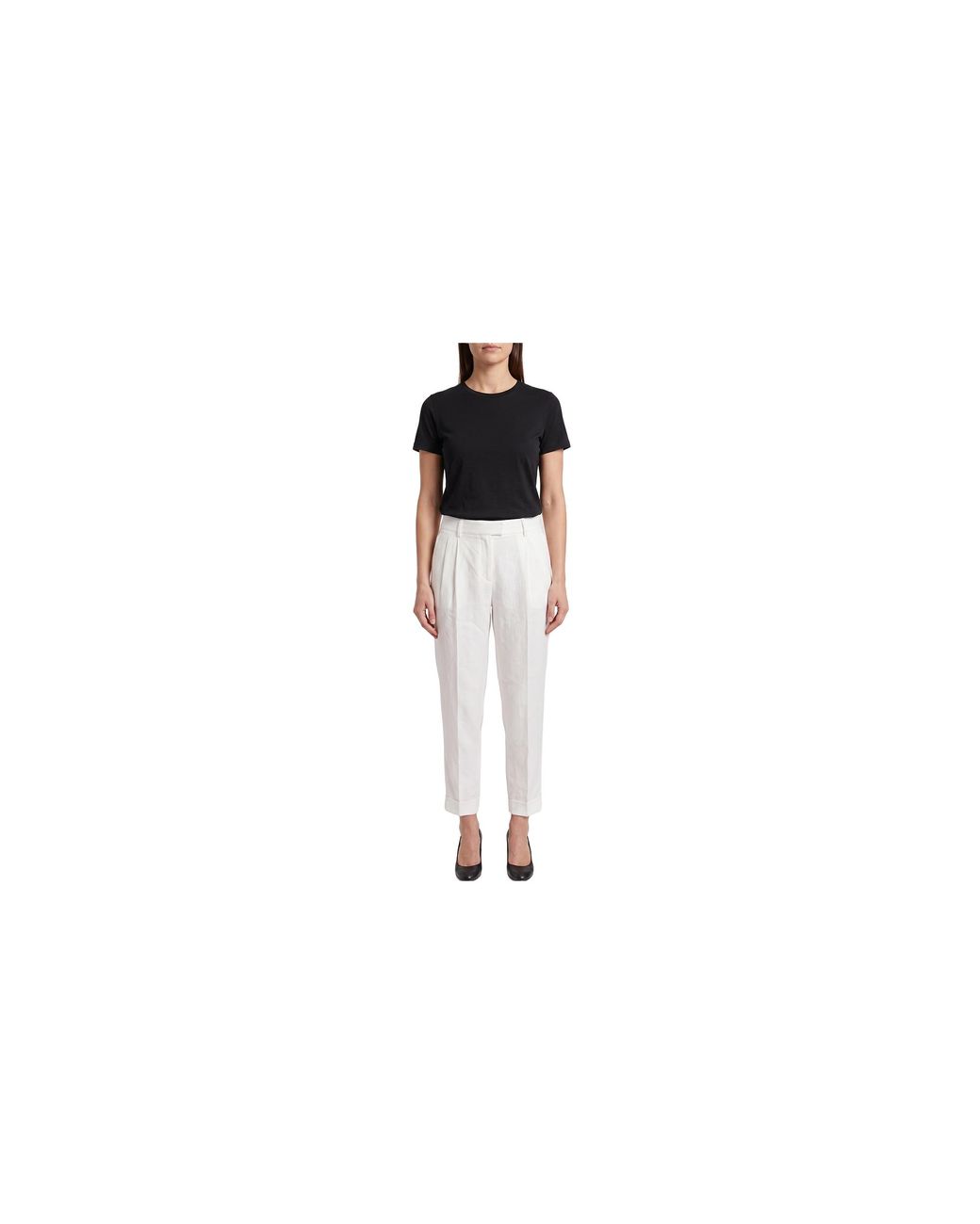 Brunello Cucinelli Black Linen Blend Trousers Brun2205"