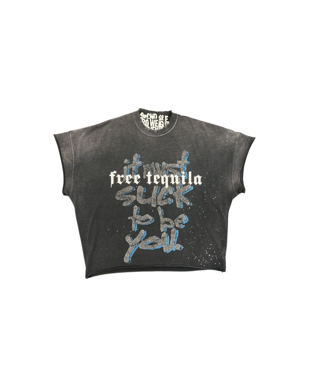 Secnd Slf Black Free Tequila Guiltee Freess-Blk" for men