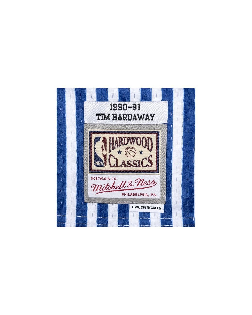 Mitchell & Ness Black Nba Tim Hardaway Striped Swingman Jersey "1990 Golden State Warriors" Smjybw19047 Gswptny90Tha" for men