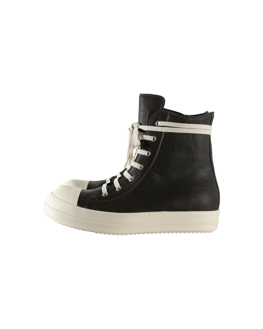 Rick Owens Black Tower High-Top "Grease Milk" Rr02F4890 Lgy 8411" for men