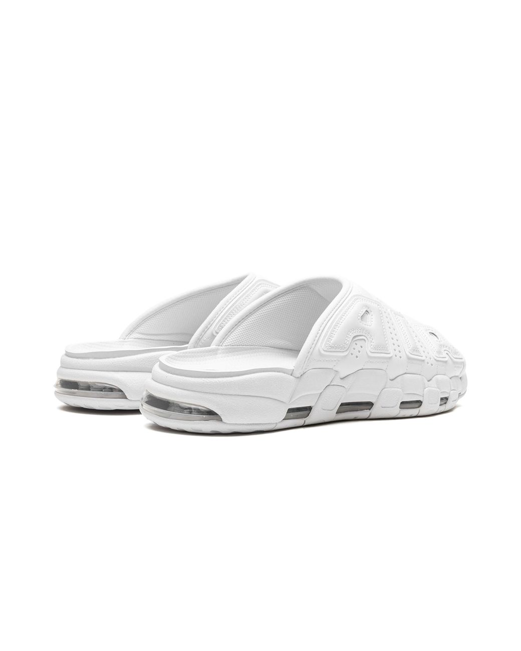 Nike Black More Uptempo Slide "Triple" Fd9884 101" for men