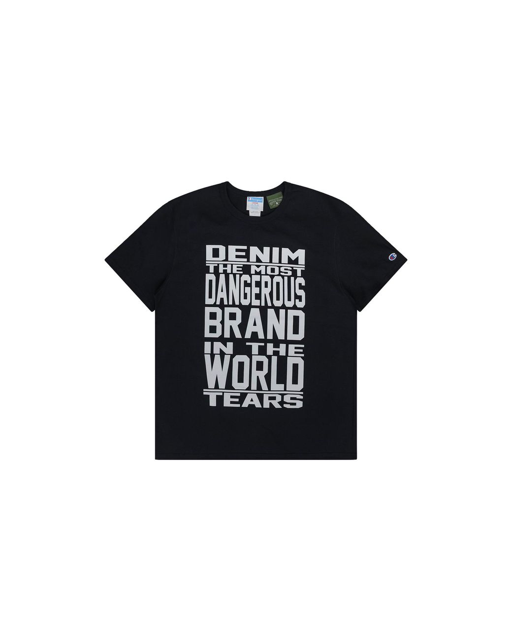 DENIM TEARS Black Most Dangerous T-Shirt Dt752" for men