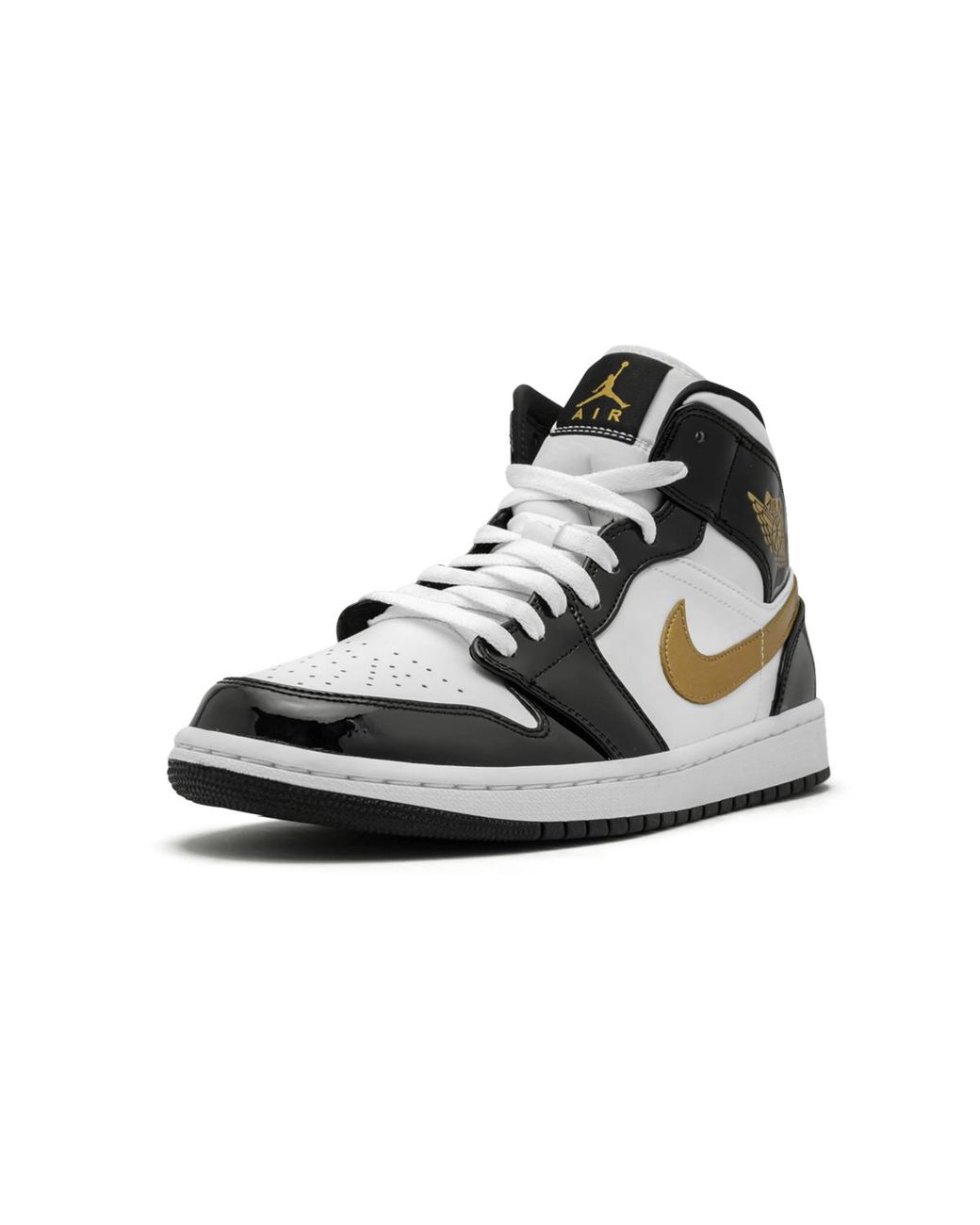 Nike Black Air 1 Mid Se Patent Leather" 852542 007" for men