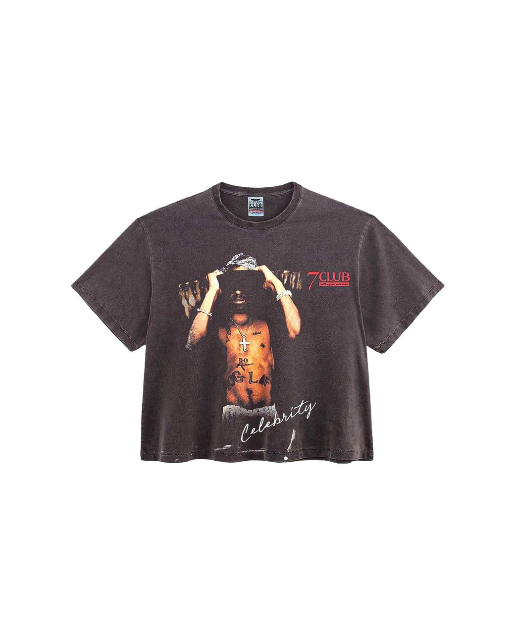 Triple Sevens Black Tupac T-Shirt "Stone Wash" Ts7064" for men