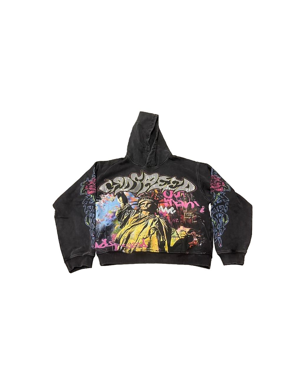 GODSPEED NEW YORK Black Vandal Hoodie Wash" Gs018" for men