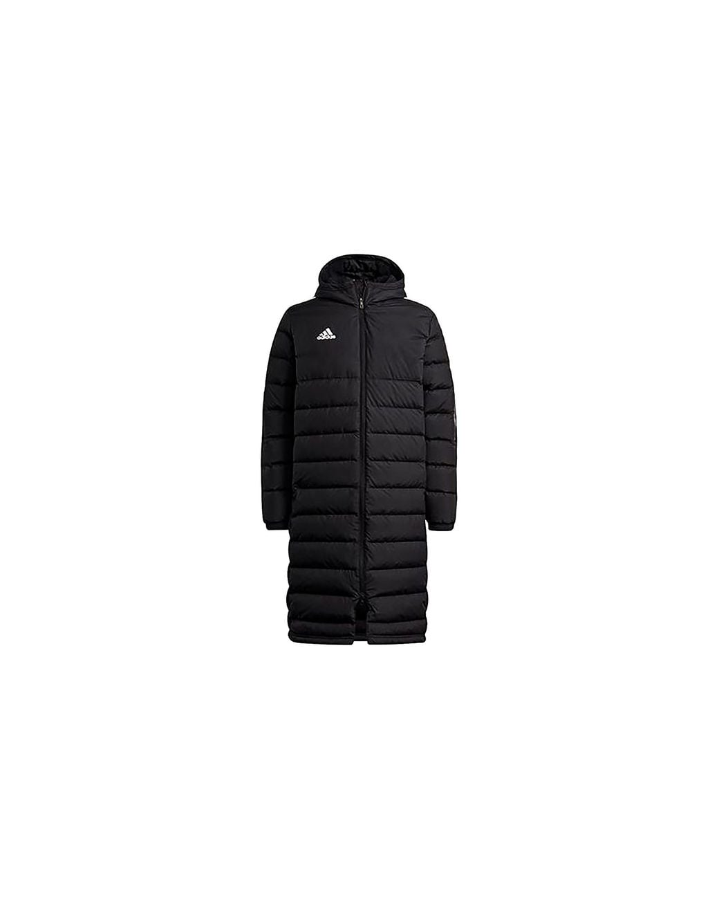 Adidas Black Tiro 21 Long Down Coat Jacket Gm5245" for men