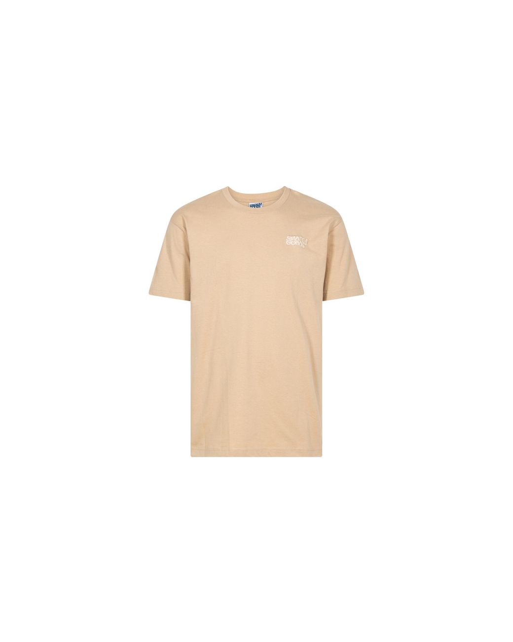 Stadium Goods Black Tonal Stacked Embroidery Logo T-Shirt "Tonal Sand" Sgs0524"