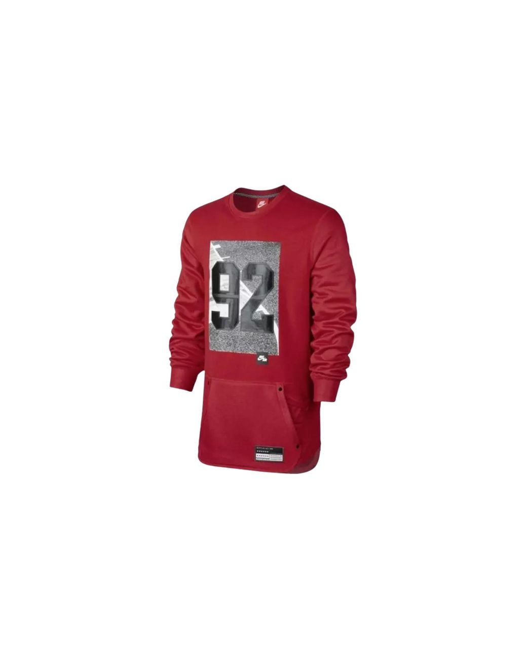 Nike Red Air Crew Long Sleeve T-Shirt 802640 657" for men