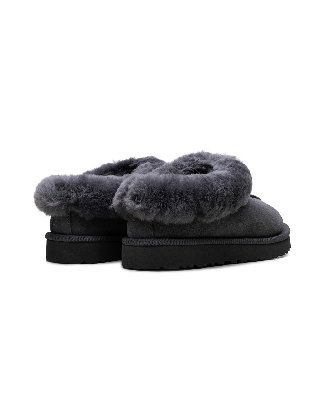Ugg Black Tazzette Genuine Shearling Collar Slipper "Obsidian" 1134810 Obs"