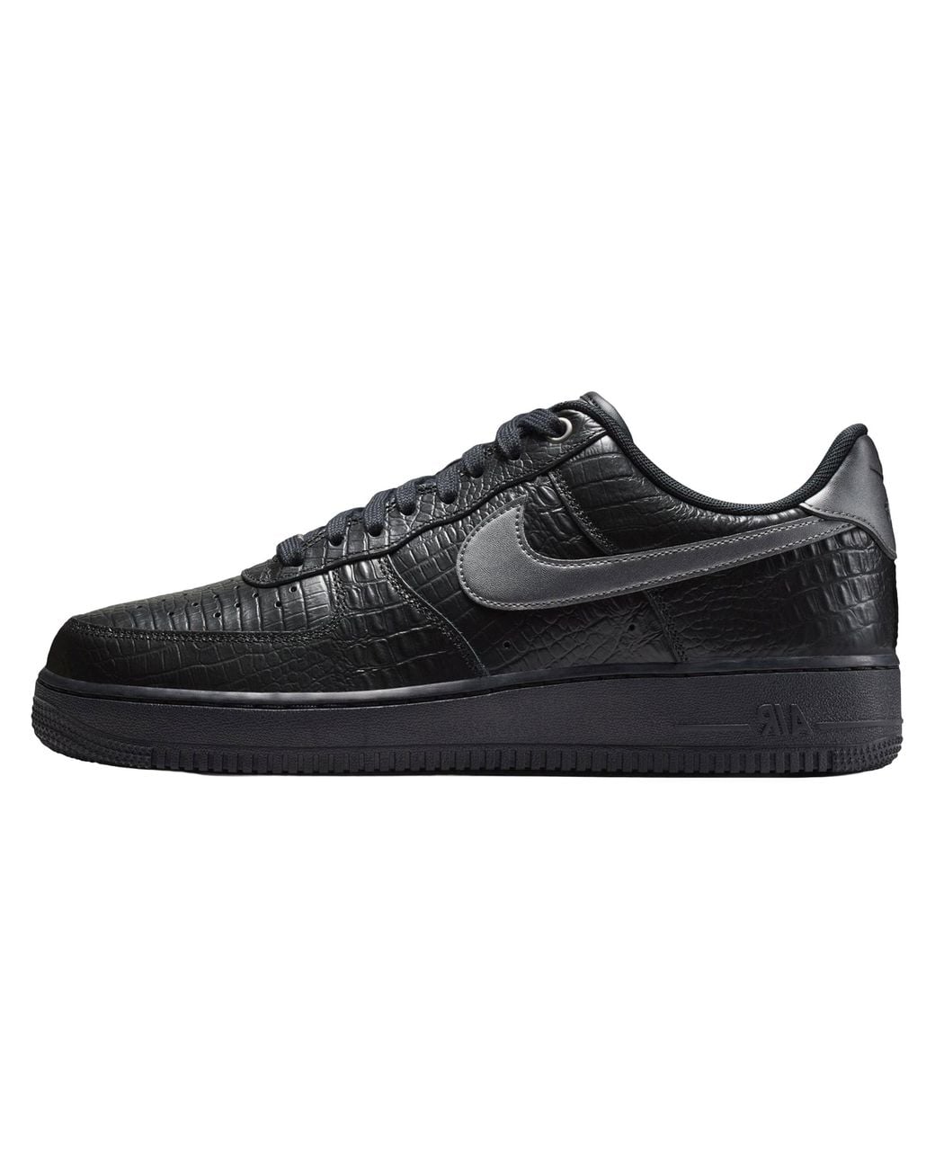 Nike Black Air Force 1 Low Metallic Dark Croc" Iv6306 010" for men