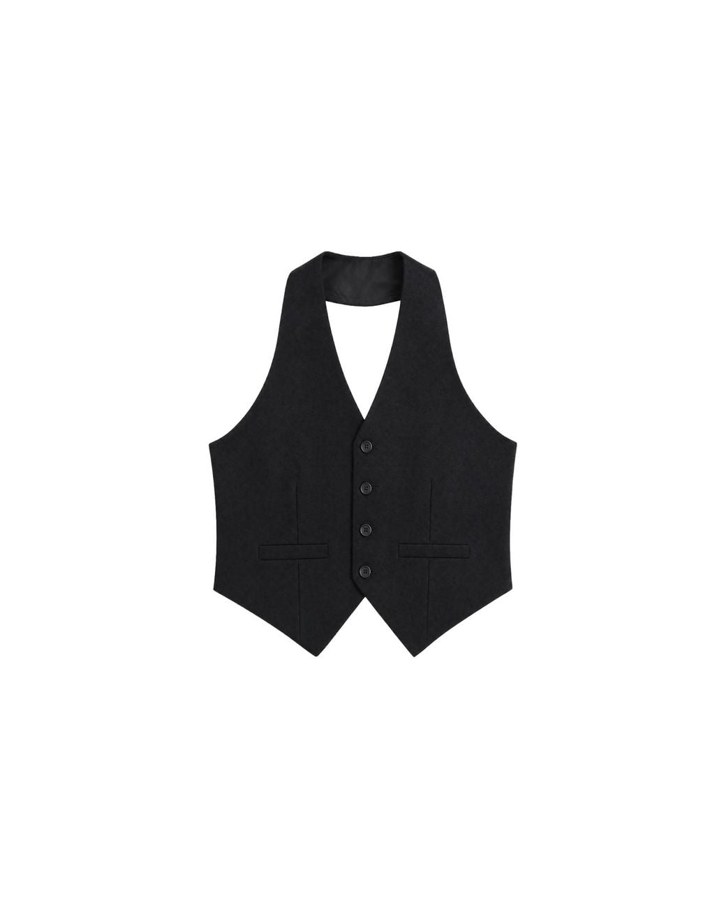 MM6 by Maison Margiela Black Gilet Waistcoat S52Fb0104M36003900"