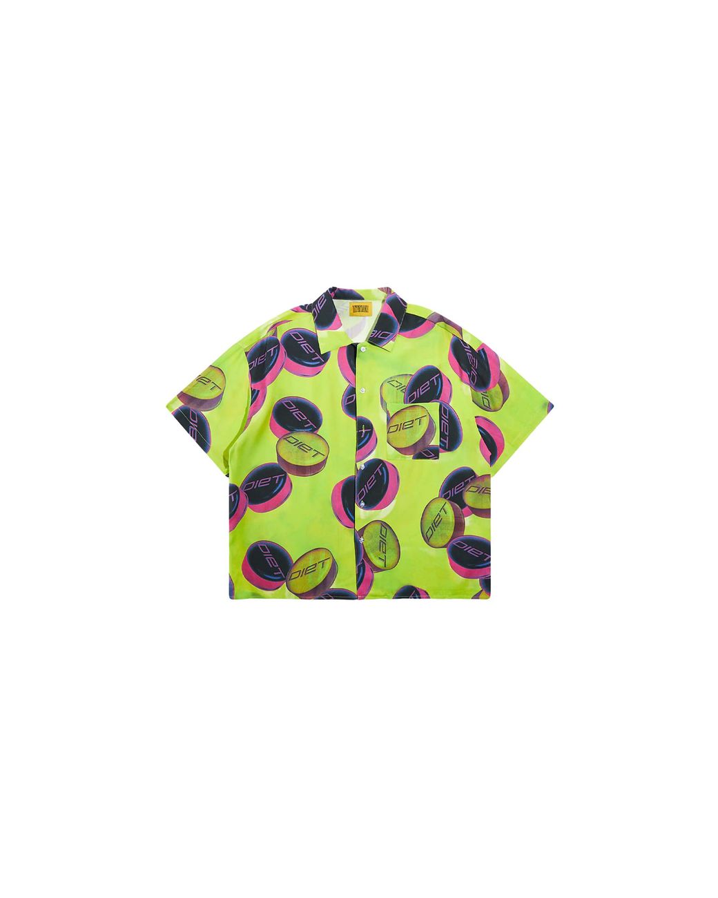 DIET STARTS MONDAY Green Pill Ss Button Up Shirt Dsm Spr24 019" for men