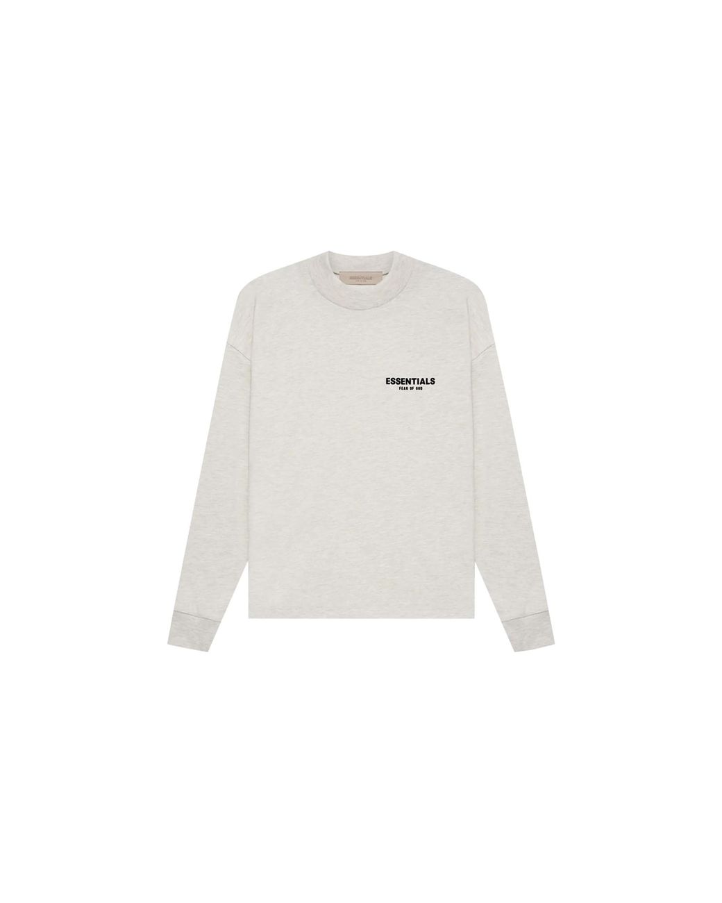 Fear Of God Black Essentials Long-Sleeve T-Shirt "Light Oatmeal" 125Bt212072F" for men