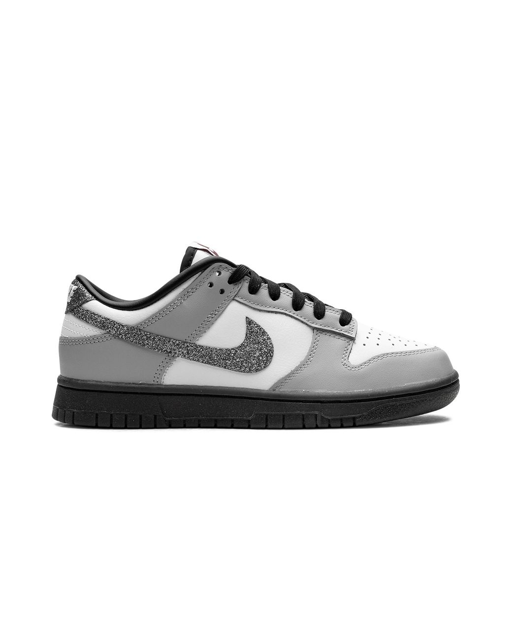 Nike Black Dunk Low Lx "Glitter Swoosh Light Smoke" Hq3462 191"