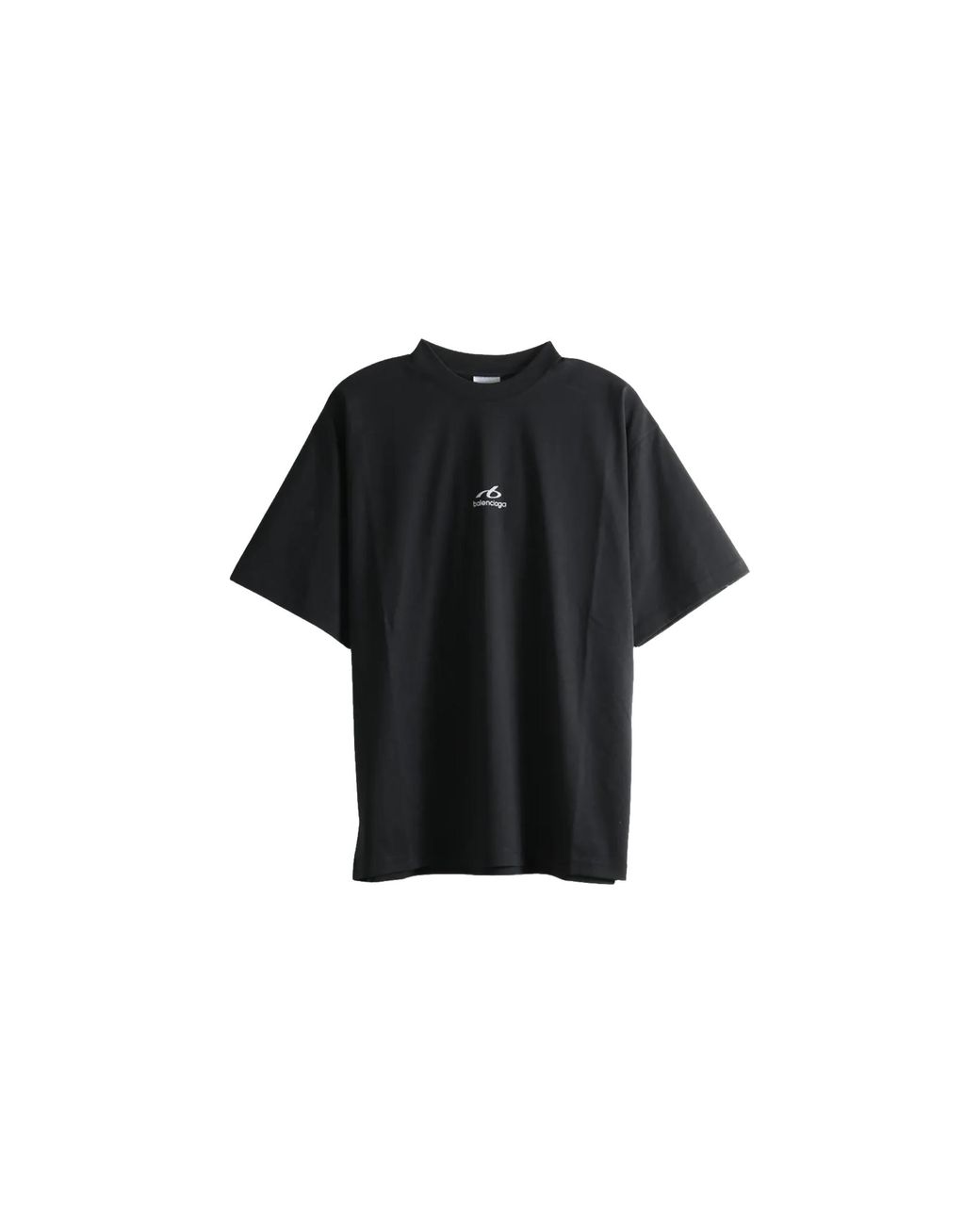 Balenciaga Black Medium Fit Tech Logo T-Shirt 764235Tuvo71000" for men