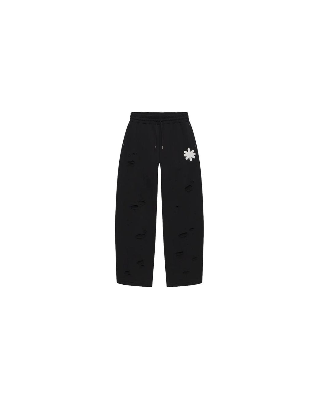 LOSTSHDWS Black Distressed Logo Sweatpants Lost004" for men