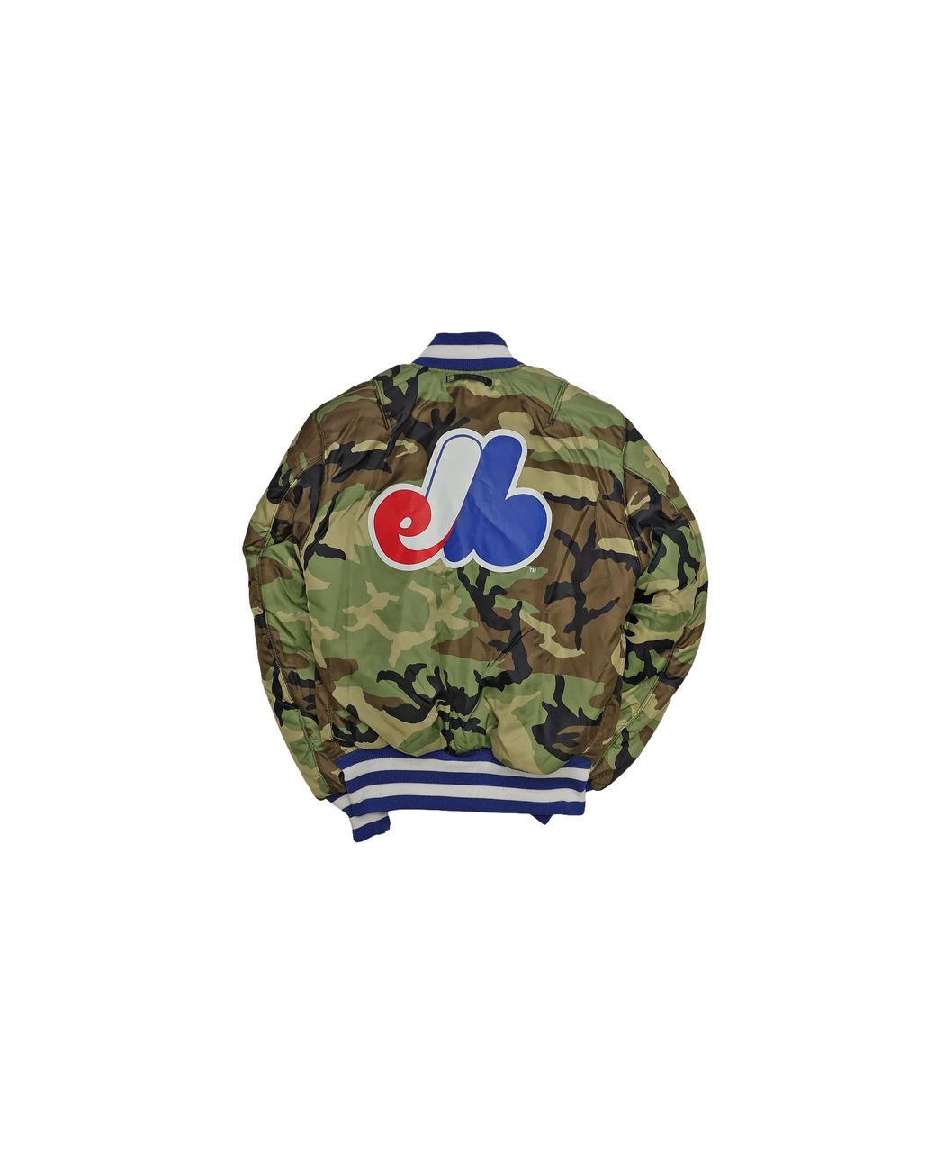KTZ Blue Alpha Industries Montreal Expos X Reversible Bomber Jacket Camo" Ne519" for men