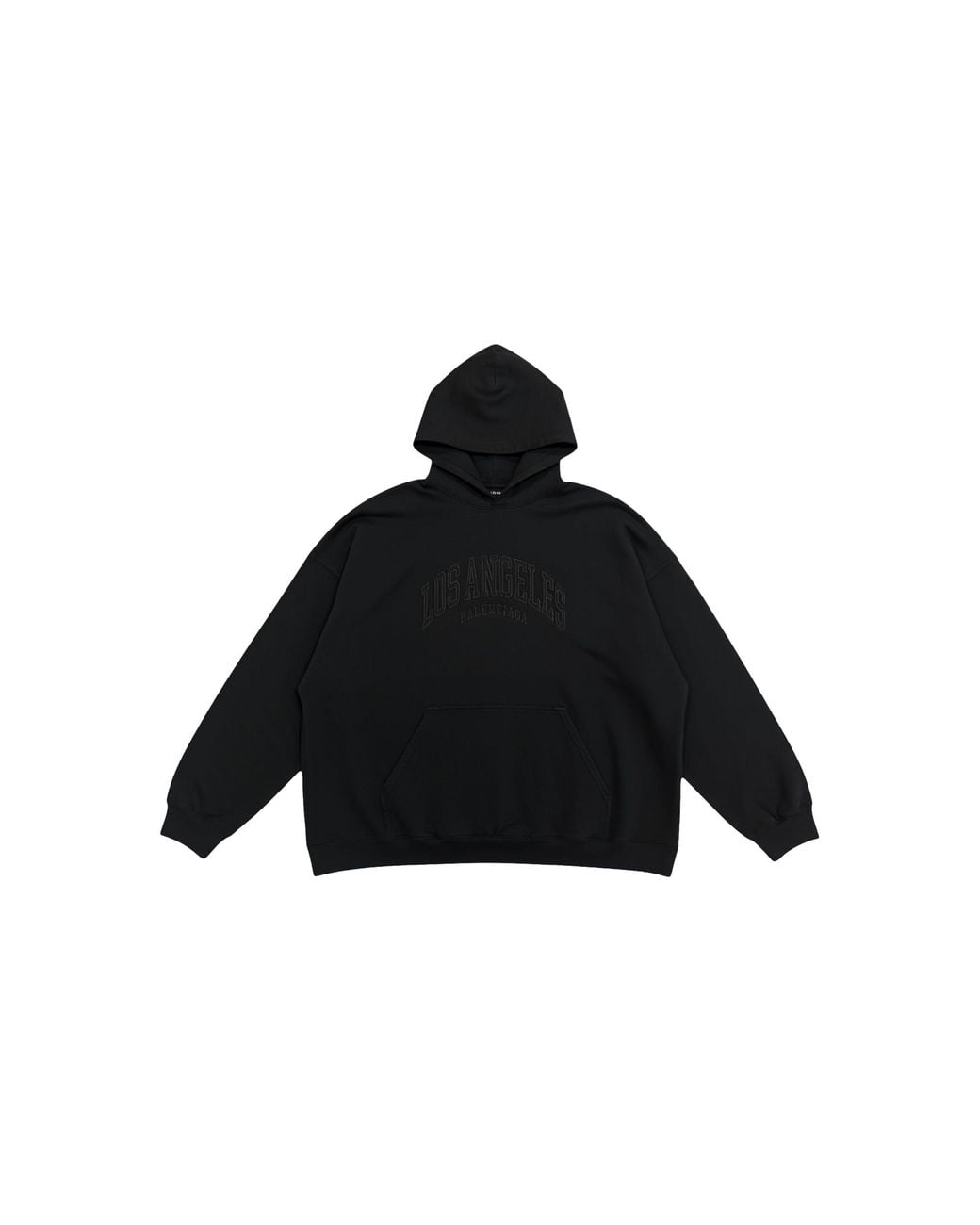 Balenciaga Black Cities Edition Embroidered Los Angeles Logo Hooded Sweatshirt 674986 Tlvl6 1069" for men
