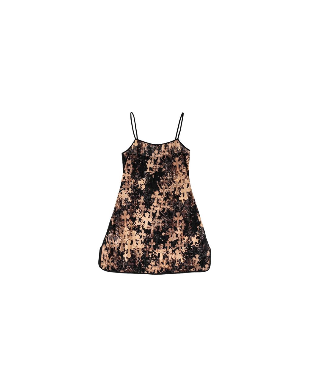 Chrome Hearts Black Flooded Cross Mesh Mini Dress Chrm1491"