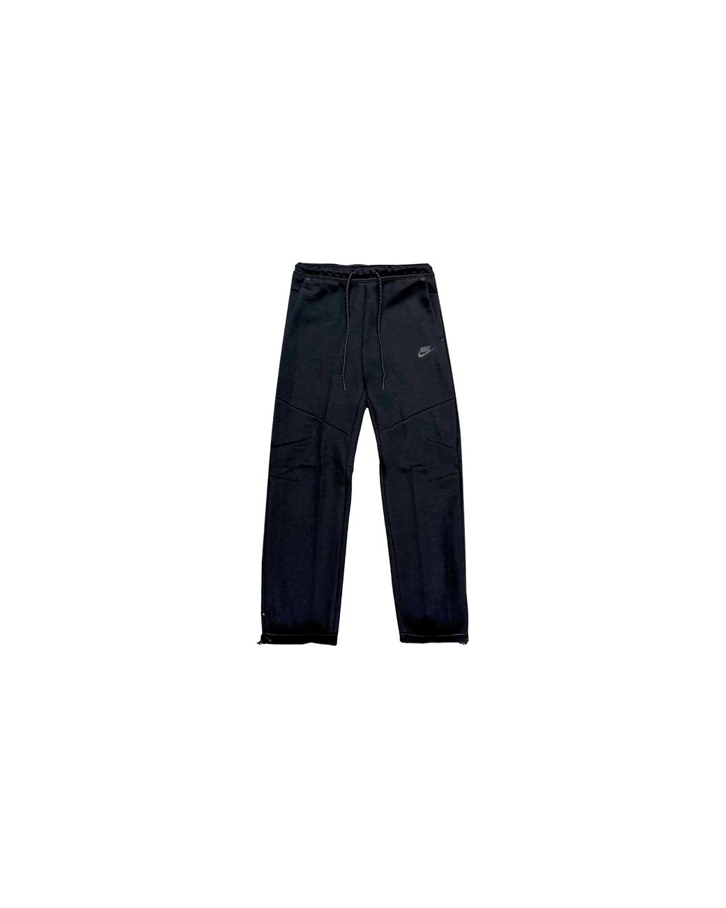 Nike Black Tech Open-Hem Fleece Trousers Im0697 010" for men