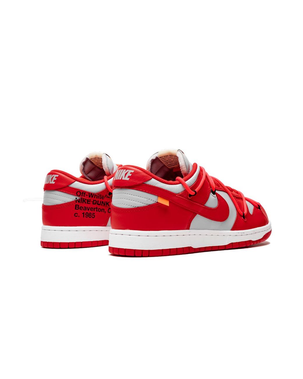 NIKE X OFF-WHITE Red Dunk Low "Off for men