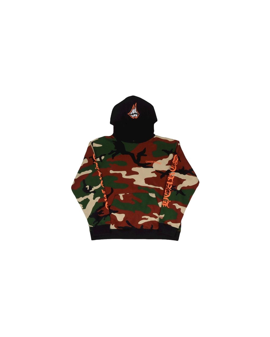 Chrome Hearts Black Matty Boy "Caution" Hoodie "Camouflage" Chrm0761" for men
