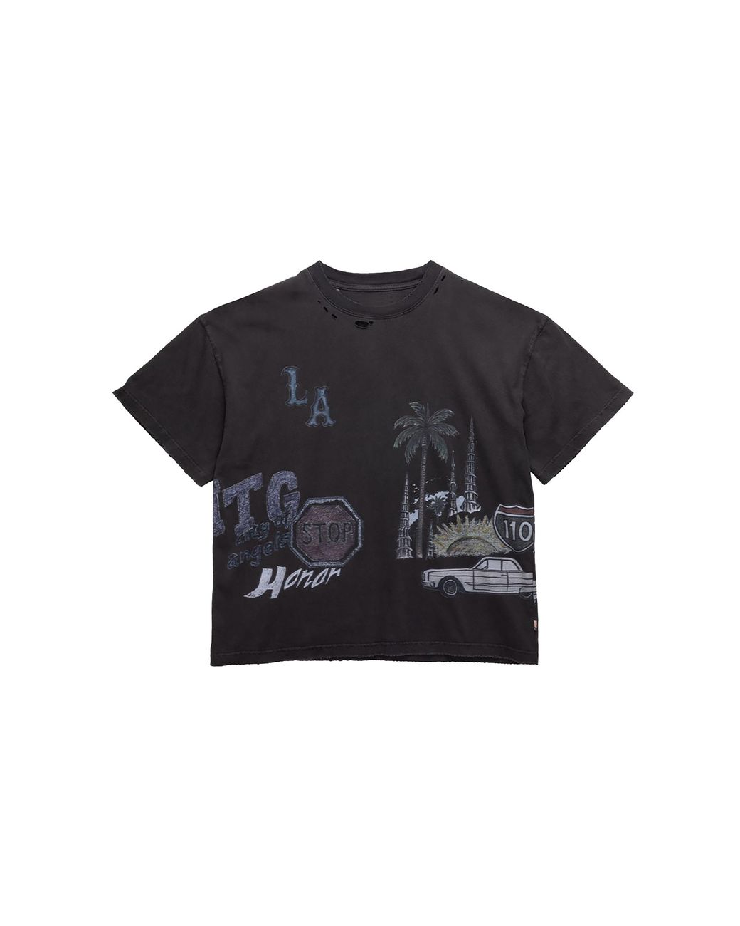 Honor The Gift Black All Over Los Angeles T-Shirt Htg260312015 Blk" for men