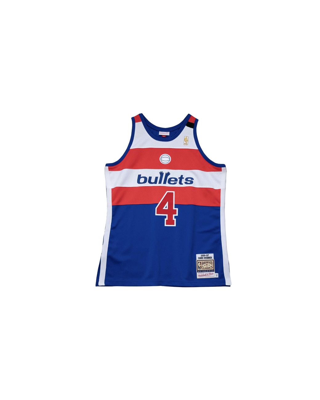 Mitchell & Ness Blue Authentic Jersey "Nba Washington Bullets 96-97 Chris Webber" Ajy4Gs18459 Wburoya96Cwe" for men