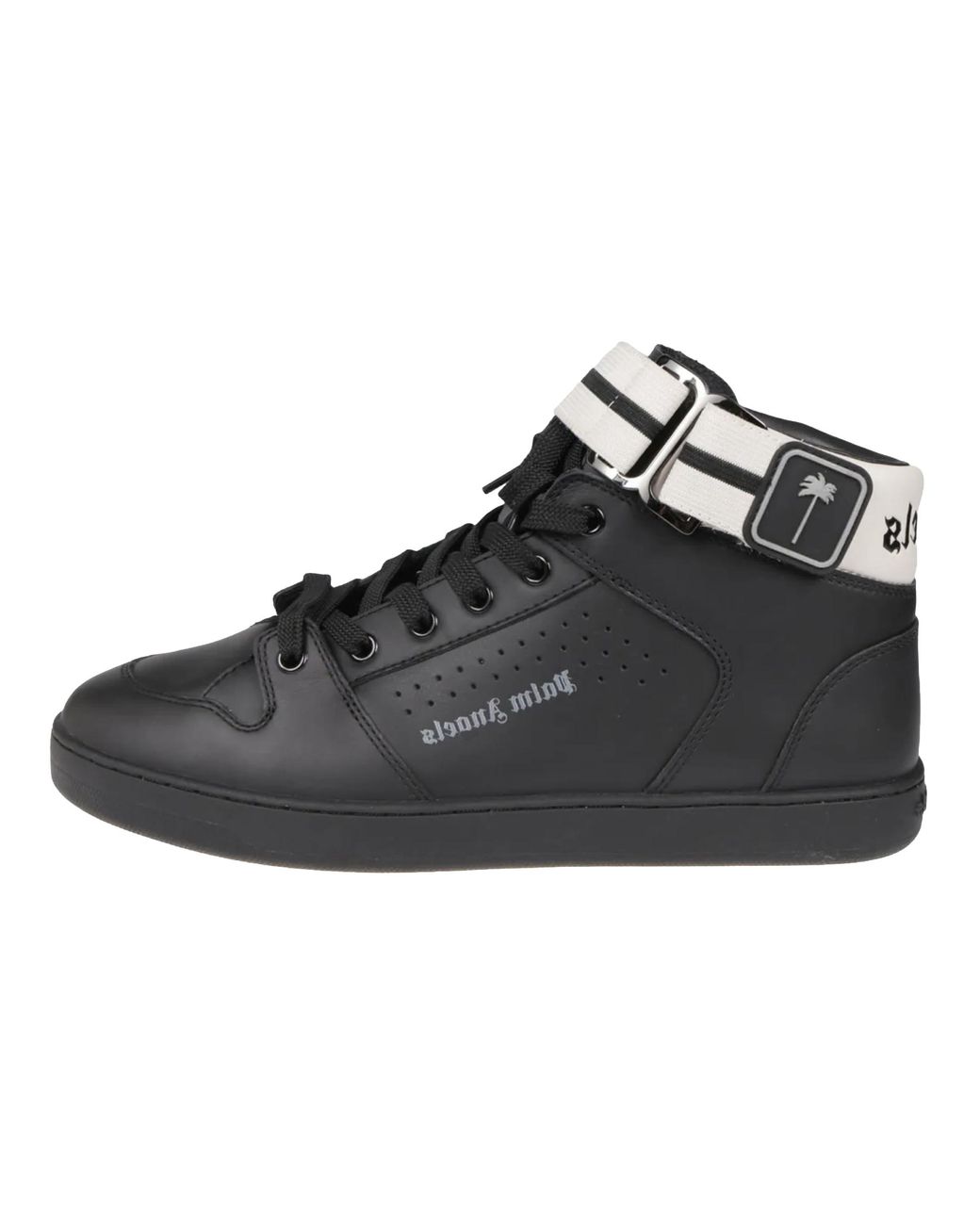 Palm Angels Black Hightop Strapped Sneakers Pmia077F22Lea0011010" for men