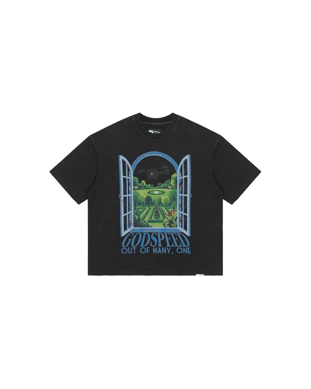 GODSPEED NEW YORK Black Helipad Dreams T-Shirt Gs370" for men