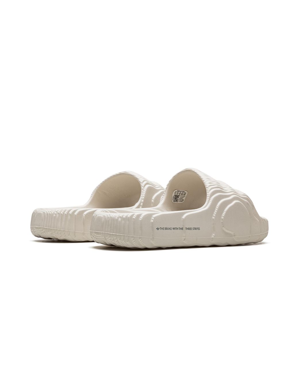 Adidas White Adilette 22 Slides "Aluminium" Gx6950" for men