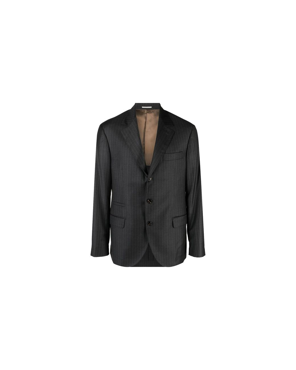 Brunello Cucinelli Black Wool Tailored Jacket "Dark" Brun2289" for men